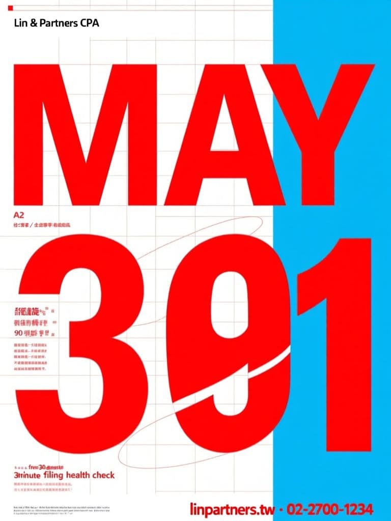 Tax Season Deadline Poster (Swiss Grid)
