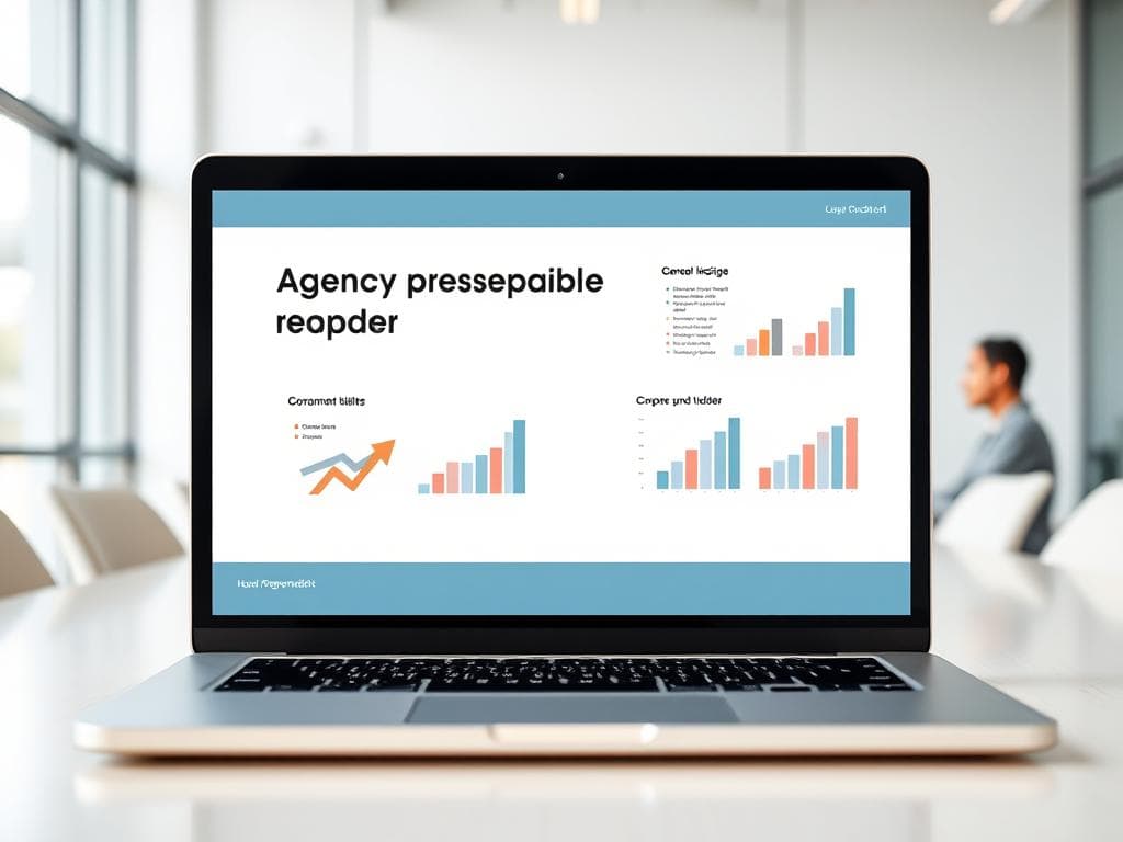 Agency Campaign Report Deck (Editorial Big-Number Style)