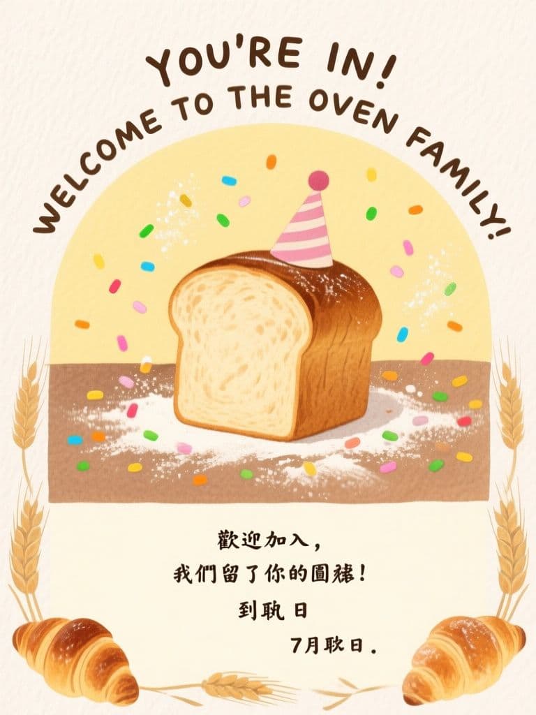 Bakery Offer Congratulations Card (Warm Watercolor)