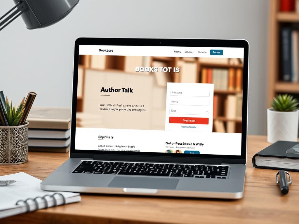 Bookstore Author Talk Registration Page (Bookish & Witty)