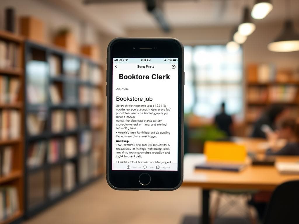 Bookstore Clerk Job Post (Micro-Story Opener)