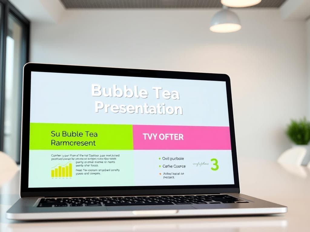 Bubble Tea Franchise Pitch Deck (Bold Color-Block)