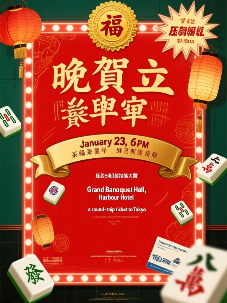 Year-End Banquet Poster (Vintage Hong Kong)