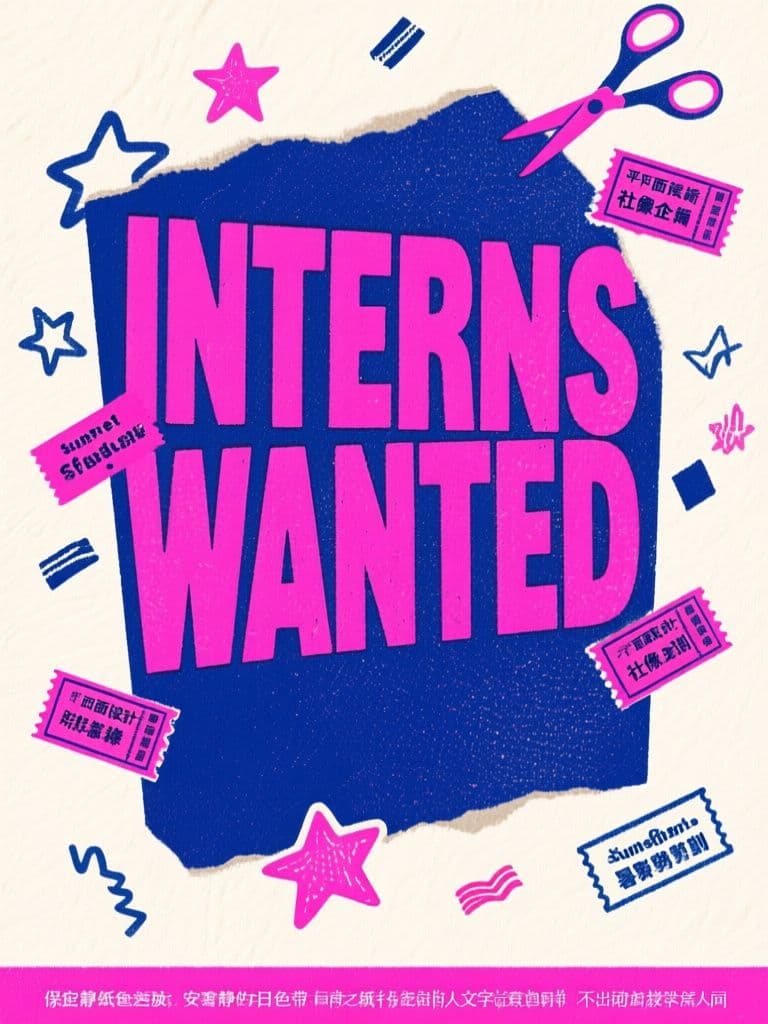 Creative Agency Internship Poster (Risograph Collage)