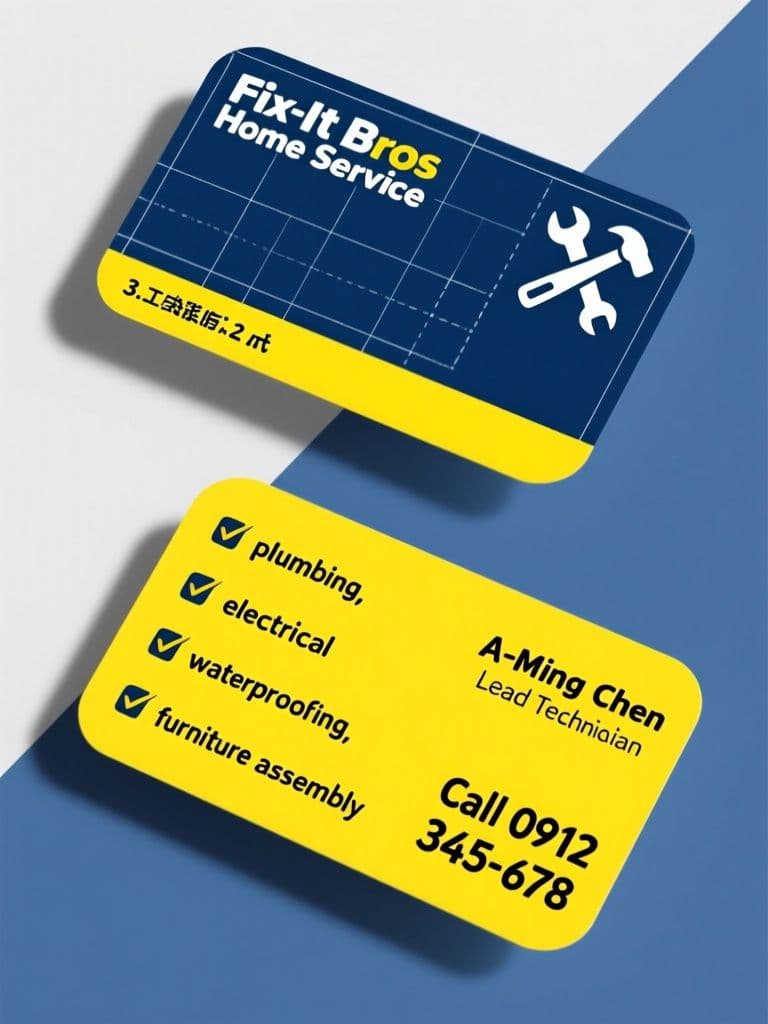 Home Repair Business Card (Blueprint Industrial)