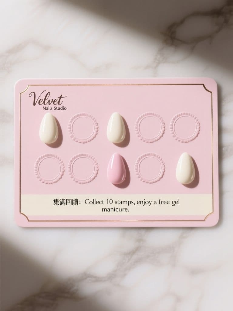 Nail Studio Stamp Card (Creamy Pastel 3D)
