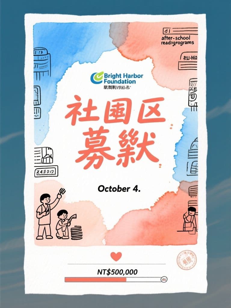 Charity Fundraiser Poster (Soft Watercolor)