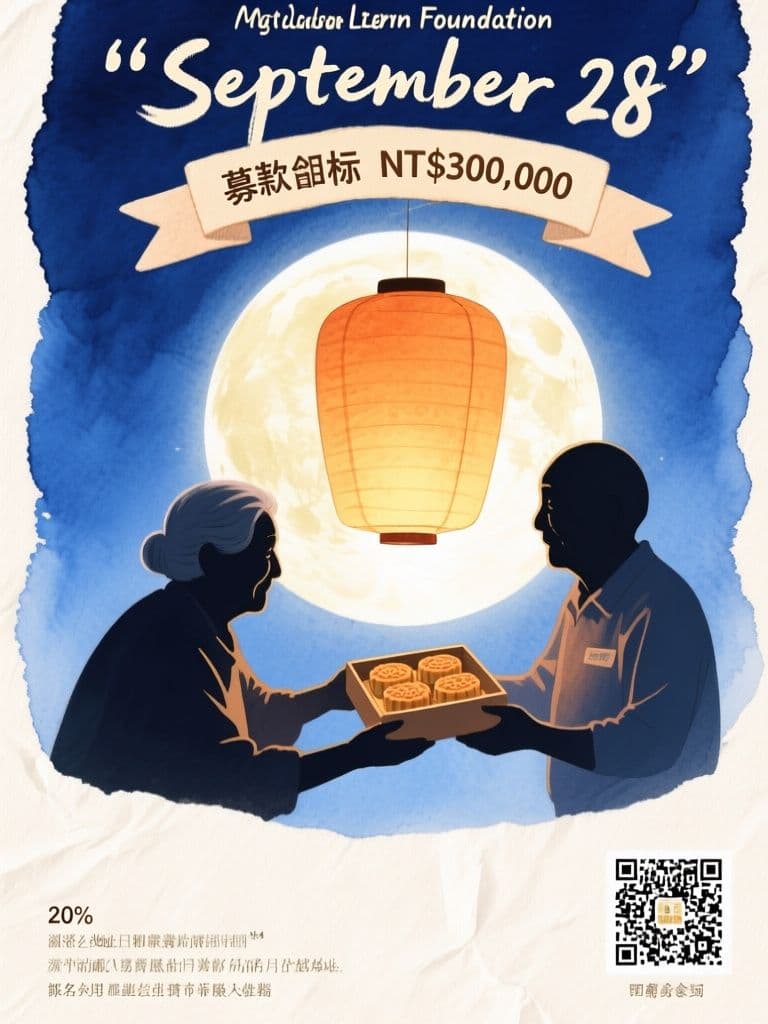 Mid-Autumn NGO Charity Flyer (Warm Watercolor)