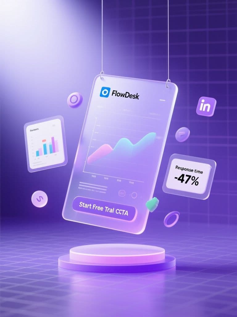 SaaS Launch Hero Ad (3D Glassmorphism)