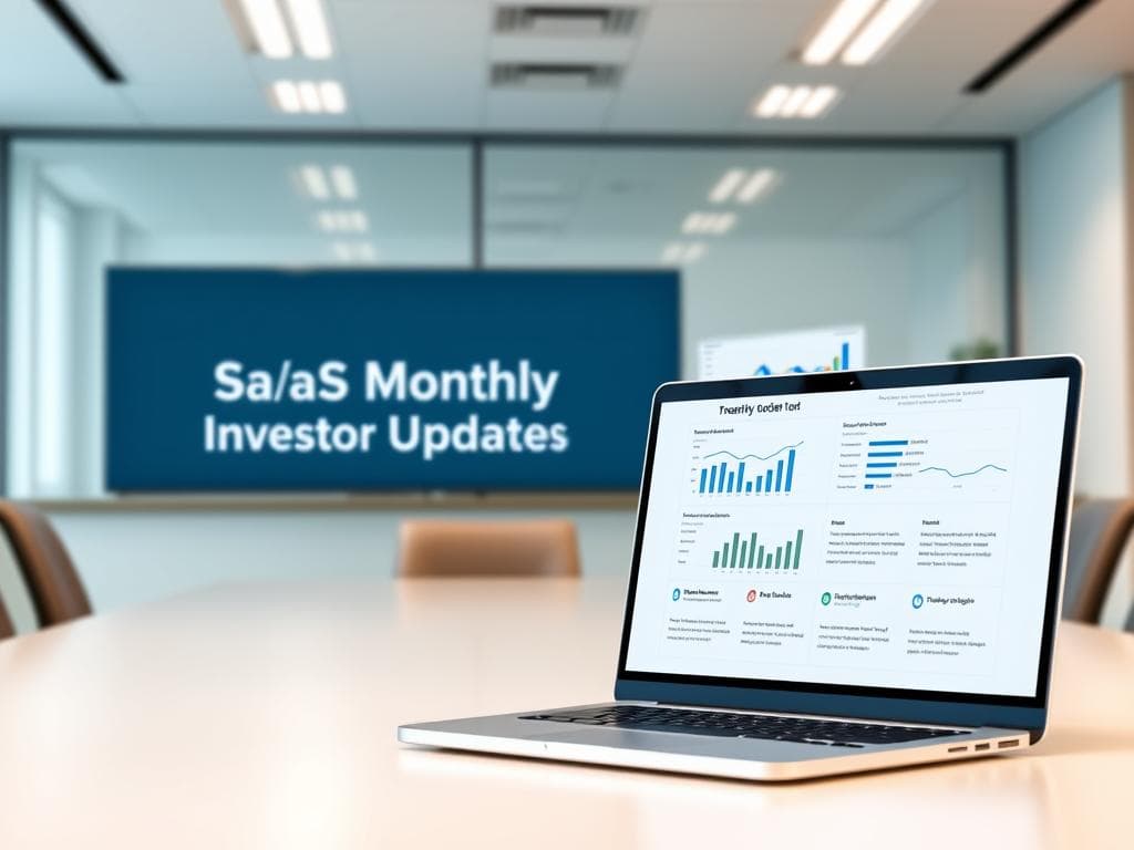 SaaS Monthly Investor Update Deck (Dashboard Style)