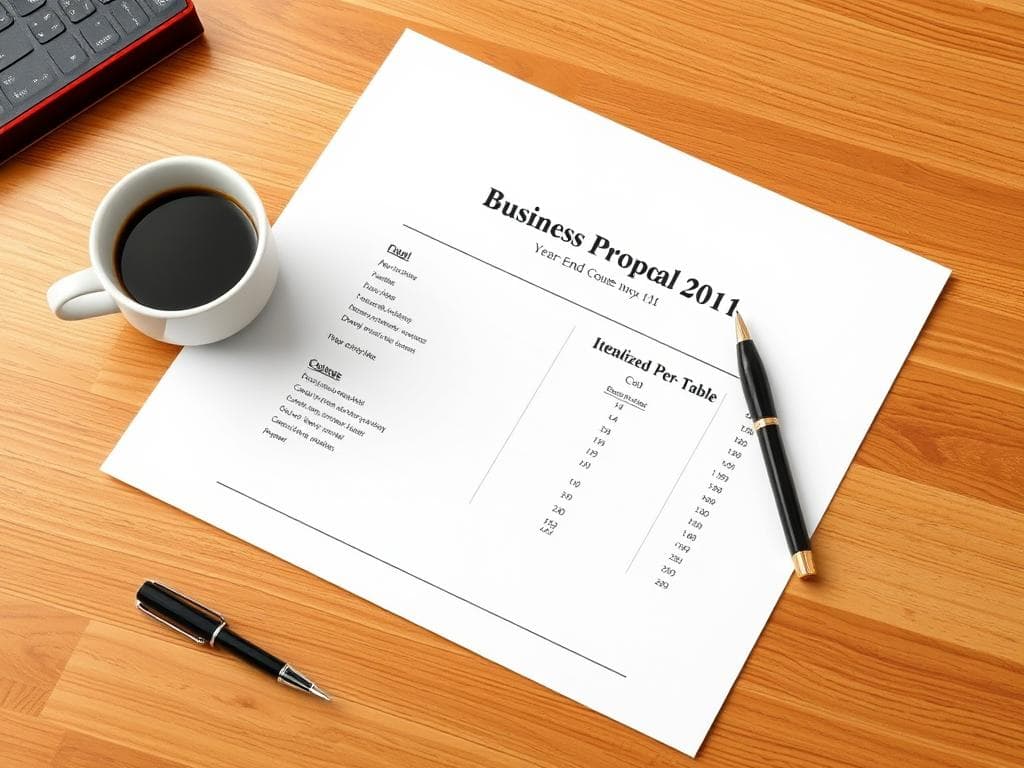 Year-End Banquet Quotation (Itemized Per-Table)