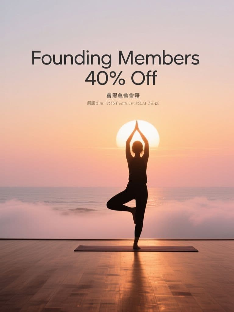 Yoga Studio Early-Bird Ad (Golden-Hour Silhouette)