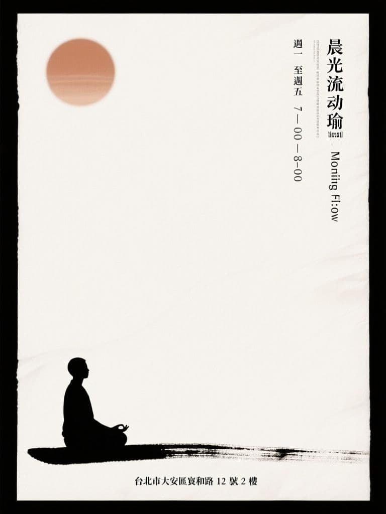 Yoga Studio Morning Flow Poster (Japanese Minimal)